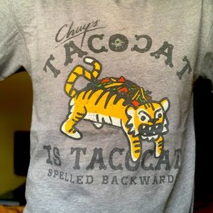 Chuy's Gray "TACOCAT" shirt
